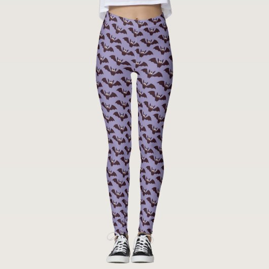Leggings Joyeuses chauves-souris d'Halloween (Devant)