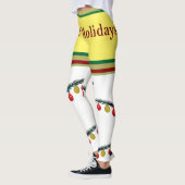 Leggings Joyeuses Fêtes Chaussette de Noël (Gauche)