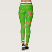 Leggings Joyeuses Fêtes / Rouge Blanc et Vert (Dos)