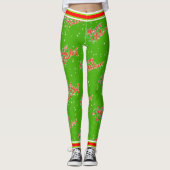 Leggings Joyeuses Fêtes / Rouge Blanc et Vert (Devant)