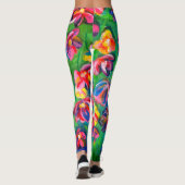 Leggings Joyeuses Fleurs colorées Oeuvre originale (Dos)