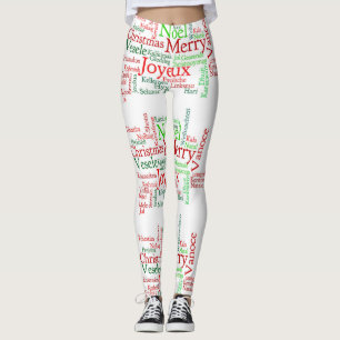 Leggings Joyeuses jambes des femmes de Noël