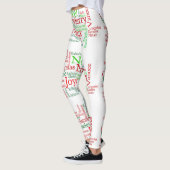 Leggings Joyeuses jambes des femmes de Noël (Gauche)