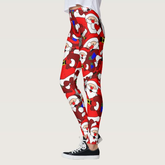 Leggings joyeuses légendes père Noël (Gauche)