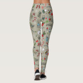 Leggings Joyeuses Vacances Chanson Oiseaux Et Snowman (Dos)
