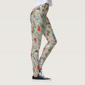 Leggings Joyeuses Vacances Chanson Oiseaux Et Snowman (Droite)