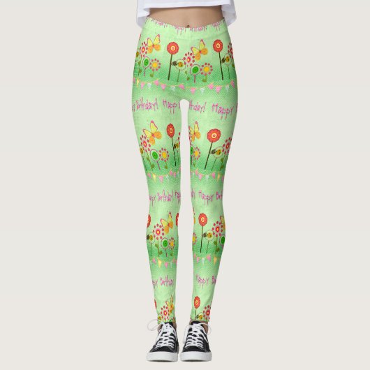 Leggings Joyeux anniversaire (Devant)