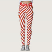 Leggings Joyeux bonbon de Noël frites Parties scintillant L (Devant)