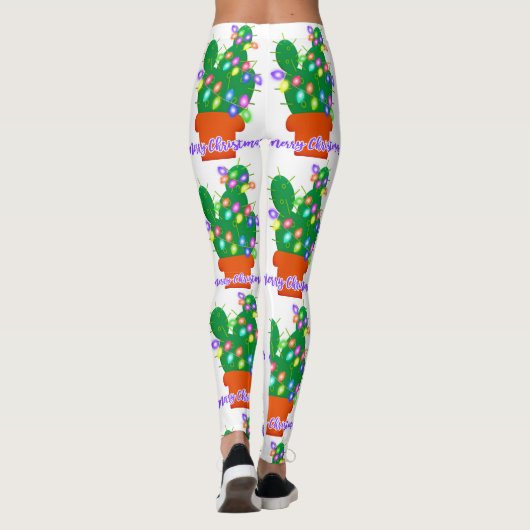 Leggings joyeux cactus de noël (Dos)