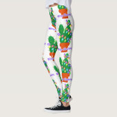 Leggings joyeux cactus de noël (Gauche)