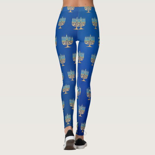 Leggings Joyeux Chanoukah ! Menorah (Dos)