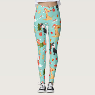 Leggings Joyeux chien Motif de Noël
