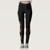 Leggings Joyeux Chiens caricaturaux Red Golden Retriever (Devant)