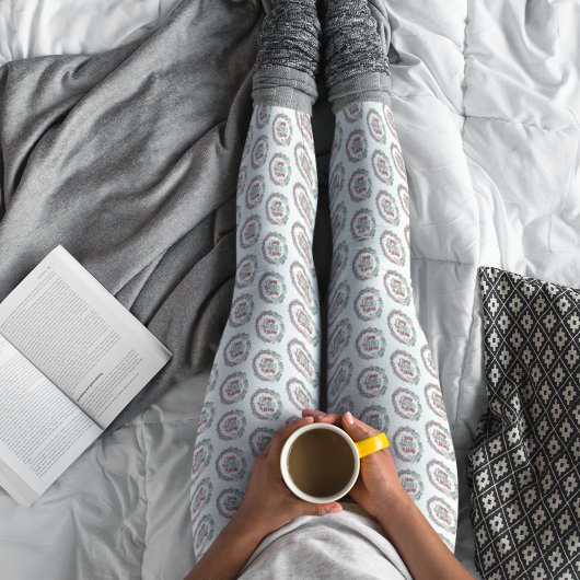 Leggings Joyeux CHRISTmas Foi chrétienne Motif de couronne