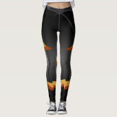Leggings Joyeux Citrouille Éffrayant Halloween (Devant)