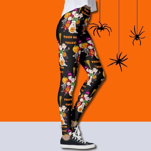 Leggings Joyeux enfants d'Halloween en costumes