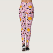Leggings Joyeux Halloween rose Éffrayant Festive (Dos)