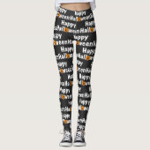 Leggings Joyeux Halloween spooktacular citrouille Jack-lant (Devant)