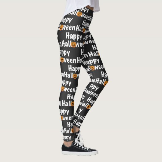 Leggings Joyeux Halloween spooktacular citrouille Jack-lant (Droite)
