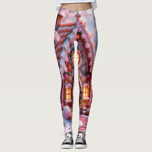 Leggings Joyeux hiver avec Noël (Devant)