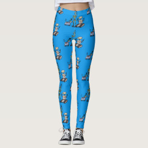 Leggings Joyeux joli dessin de trois robots trio