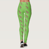 Leggings Joyeux kiwi de saut avec dessin de cravate arc (Dos)