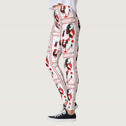 Leggings joyeux krampus de Noël (Gauche)