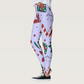 Leggings Joyeux Motif Abstrait de Noël (Gauche)