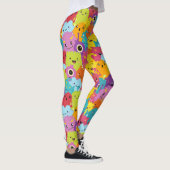 Leggings Joyeux Motif de monstres colorés (Droite)