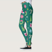 Leggings Joyeux motif de Noël (Gauche)