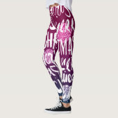 Leggings Joyeux Motif typographique de Noël (Gauche)