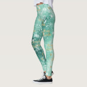 Leggings Joyeux Noël avec des flocons de neige (Gauche)