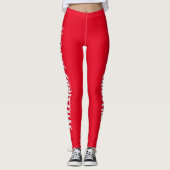 Leggings Joyeux Noël Classic rouge (Devant)