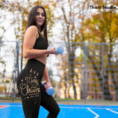 Leggings Joyeux Noël Joyeux Nouvel An Moderne Noir & Or