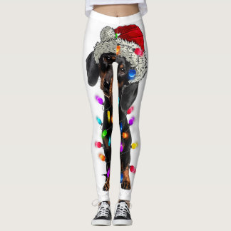 Leggings Joyeux Noël Lumières Palm Tree Beach Noël Pyjama