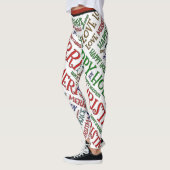 Leggings Joyeux Noël Paix Amour Joie Motif (Gauche)