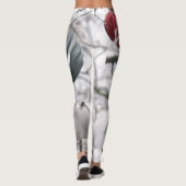 Leggings Joyeux Noël Rouge Vert Argent Ornements (Dos)