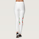 Leggings Joyeux Noël rouge vert Noël ajouter le nom (Dos)