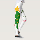 Leggings Joyeux Noël rouge vert Noël ajouter le nom (Droite)