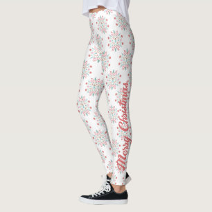 Leggings Joyeux Noël Snowflake Mandala Motif