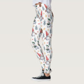 Leggings Joyeux Noël Snowman Snowflakes Motif (Gauche)