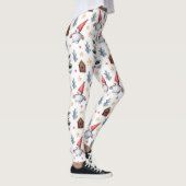 Leggings Joyeux Noël Snowman Snowflakes Motif (Droite)