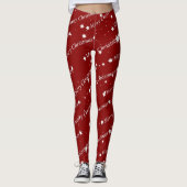 Leggings Joyeux Noël, voeux de vacances, (Devant)