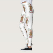 Leggings Joyeux Paw-lidays Noël Cockapoo Design (Gauche)