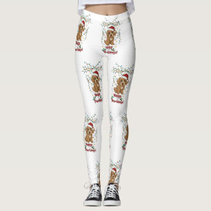 Leggings Joyeux Paw-lidays Noël Cockapoo Design