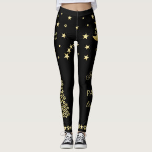 Leggings Joyeux Pawlidays, Or brillant Paw sapin de Noël