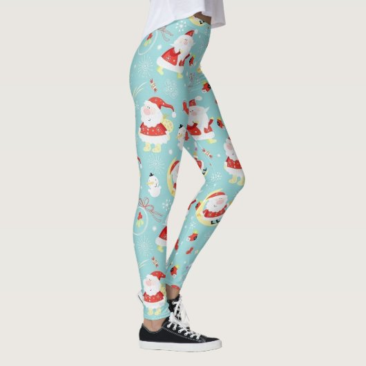 Leggings Joyeux Père Noël Et Frosty (Droite)