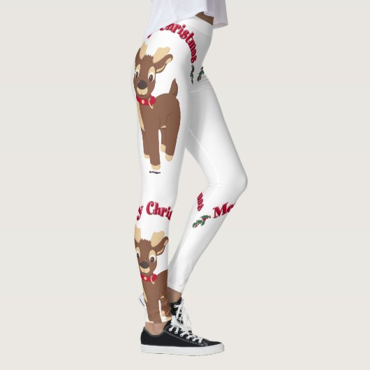 Leggings Joyeux rennes de Noël (Droite)