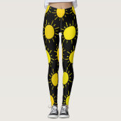 Leggings Joyeux soleil jaune mode (Devant)