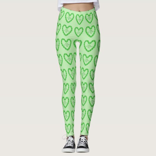 Leggings Joyeux St. Patricks Day Heart (Devant)